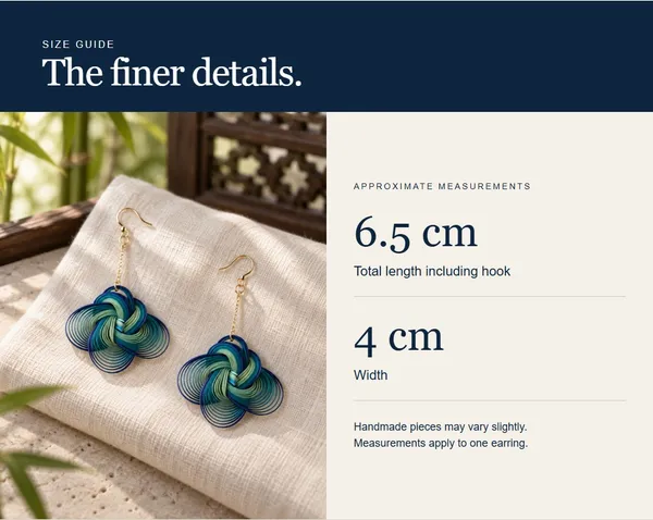 Blue & Teal Loop — measurement diagram