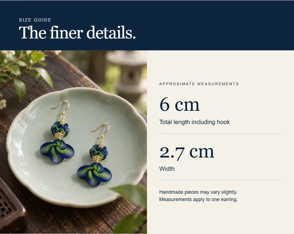 Blue & Green Duo — measurement diagram