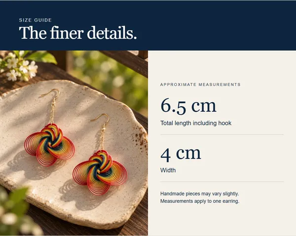 Red Rainbow Loop — measurement diagram