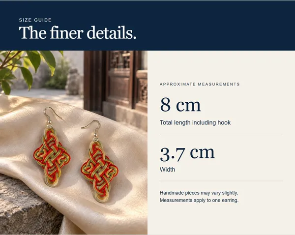 Red & Green Knot — measurement diagram