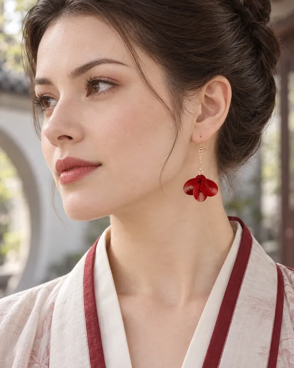 Red Bamboo Loop — styling photograph 1