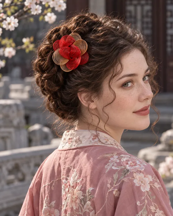 Red & Natural Blossom — styling photograph 2