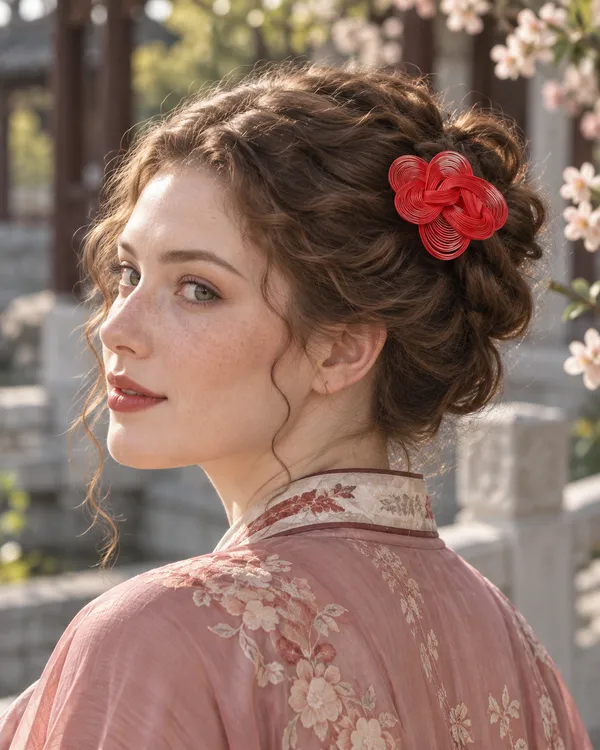Red Petal Knot — styling photograph 2