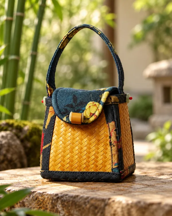 Botanical flap bag