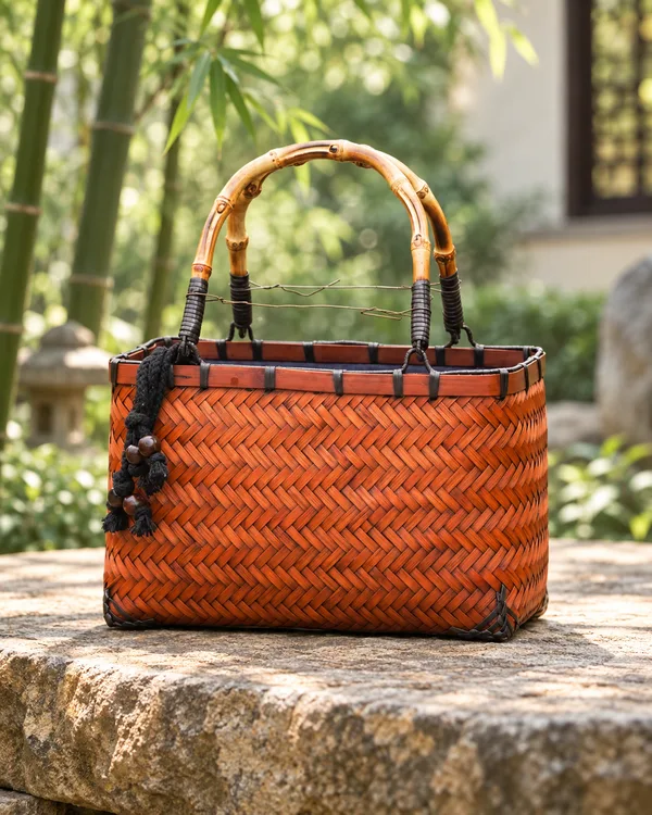 Arched-handle tote