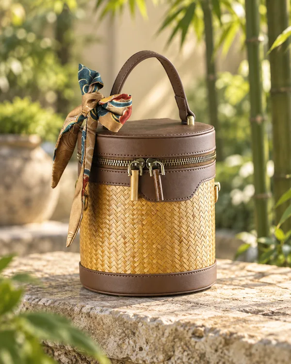 Ribbon cylinder bag
